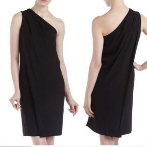 Diane von Furstenberg Liluye One Shoulder Black Dress Size 2